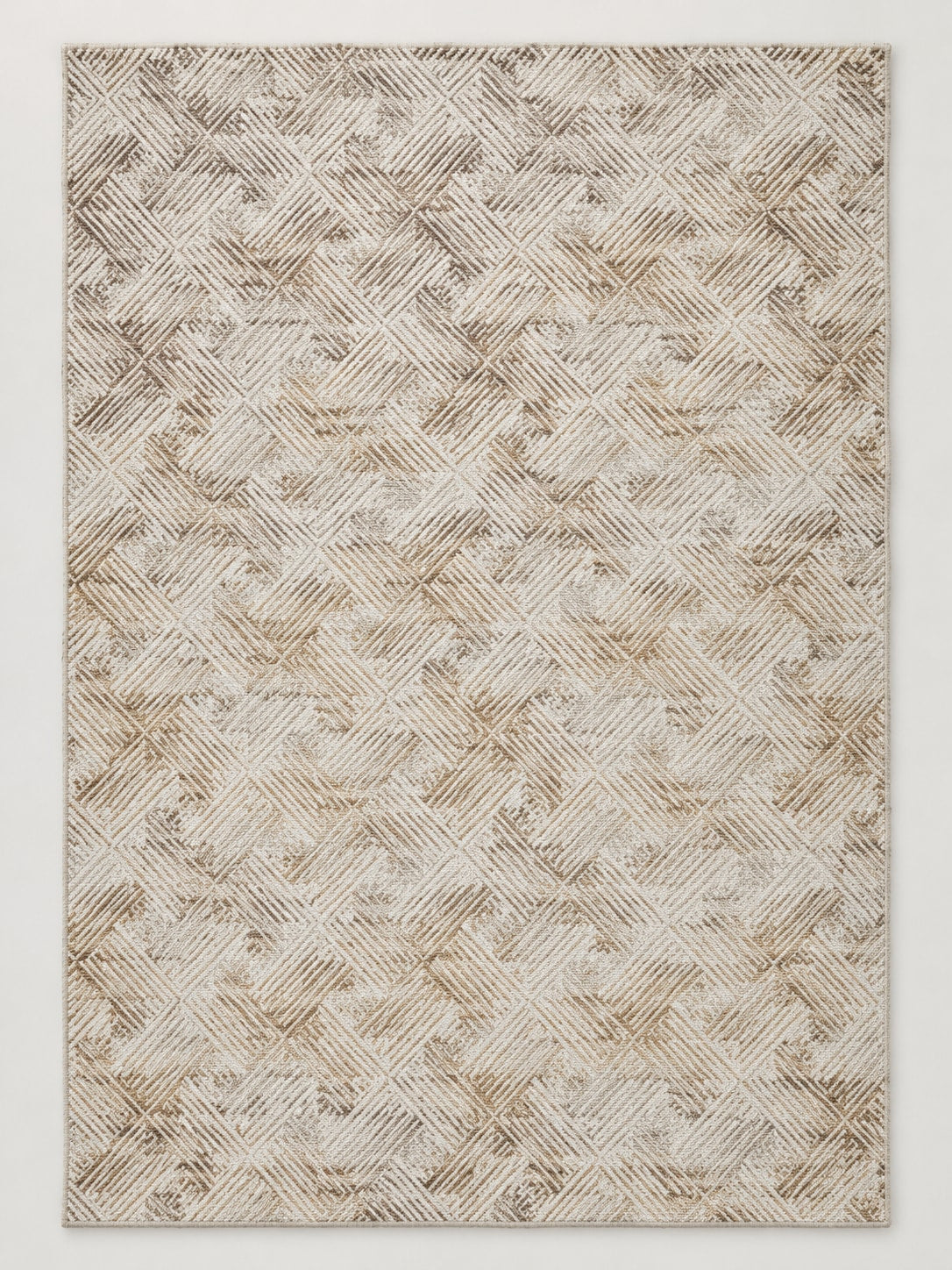 Tapis Ambre beige — vue entière du dessus