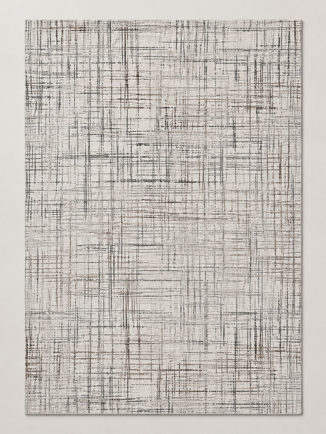 Tapis Ambre ivoire et anthracite — vue entière du dessus