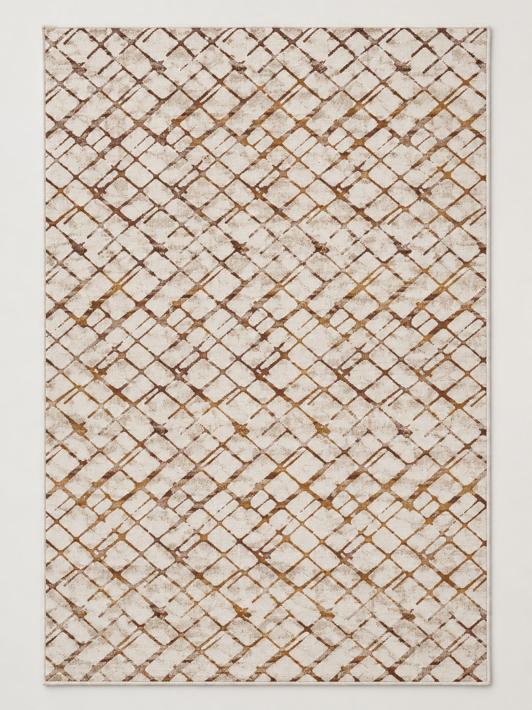 Tapis Ambre ivoire et caramel — vue entière du dessus