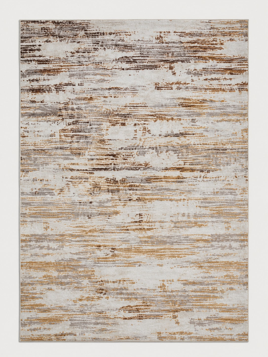 Tapis Ambre ivoire et ocre — vue entière du dessus