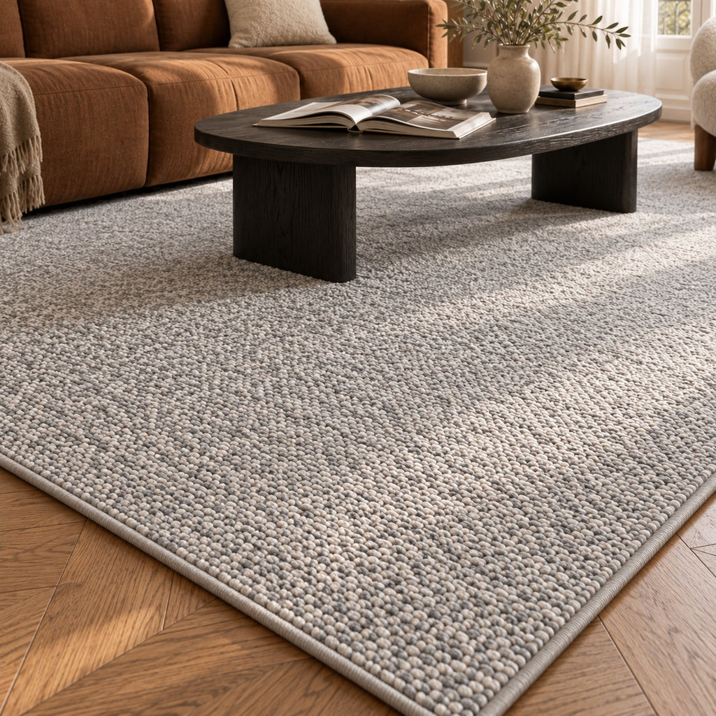 Tapis Ardoise gris perle — vue rapprochée en situation