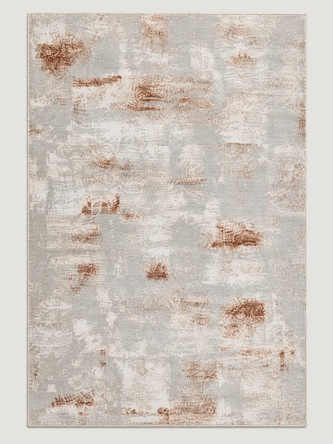 Tapis Brume sauge et ocre — vue entière du dessus