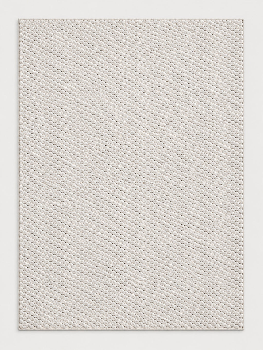 Tapis Craie blanc craie — vue entière du dessus