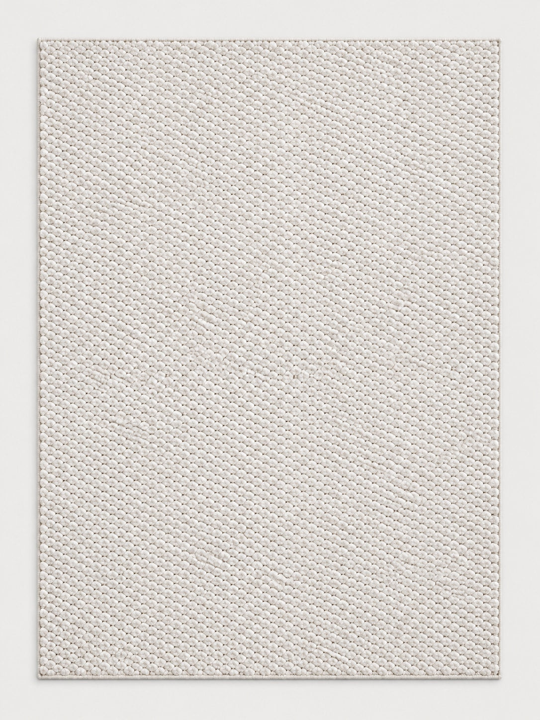 Tapis Craie blanc craie — vue entière du dessus