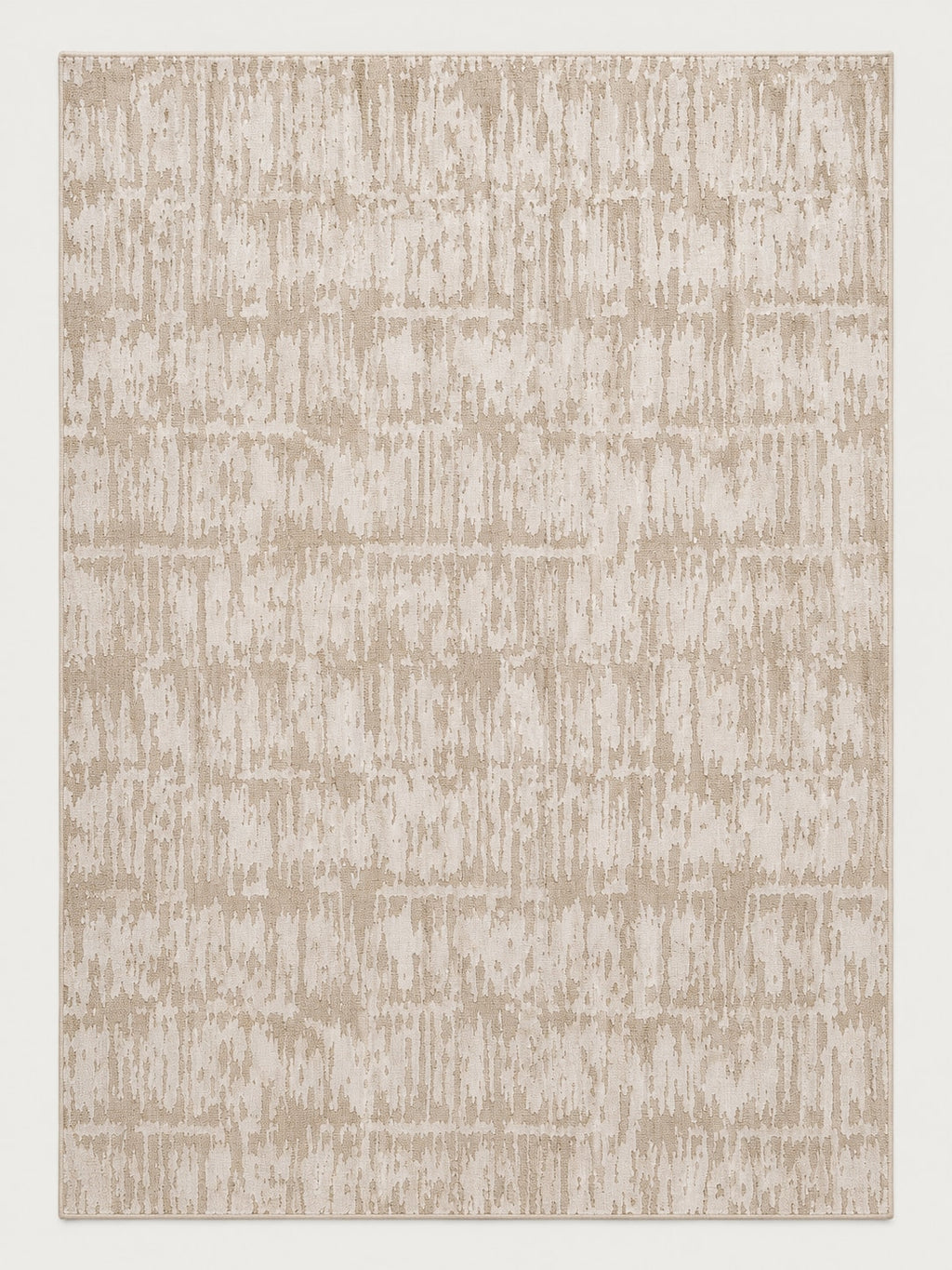 Tapis Écorce beige — vue entière du dessus