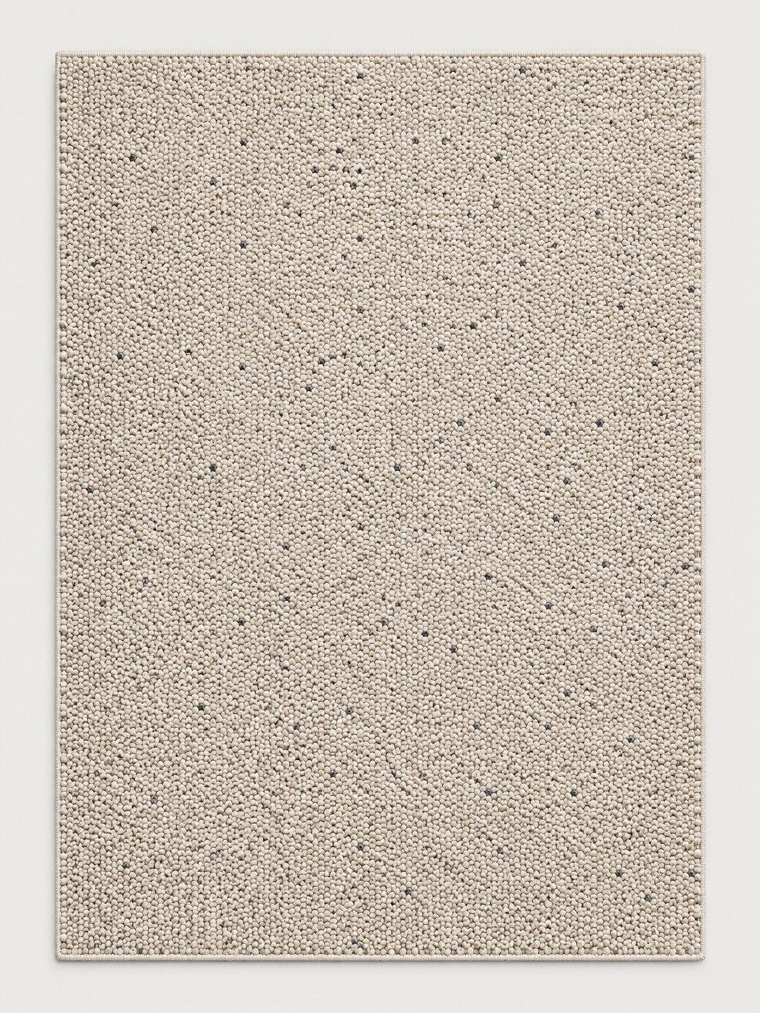Tapis Galet beige moucheté — vue entière du dessus