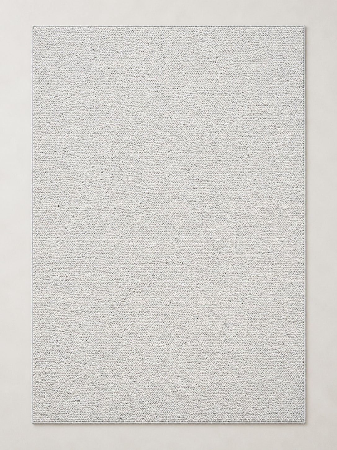 Tapis Grès blanc chiné — vue entière du dessus