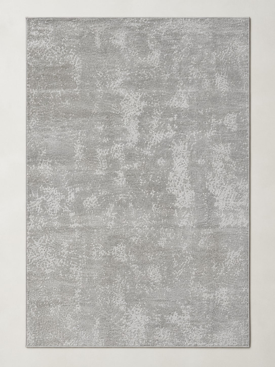 Tapis Lichen gris argent — vue entière du dessus