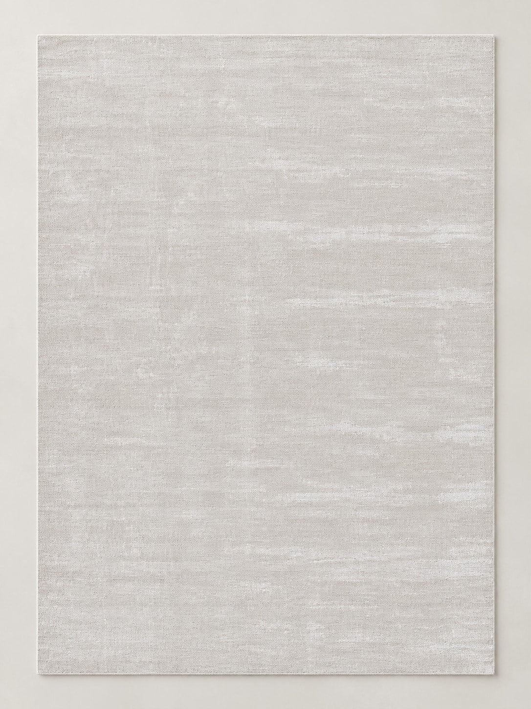 Tapis Lisière blanc perle — vue entière du dessus