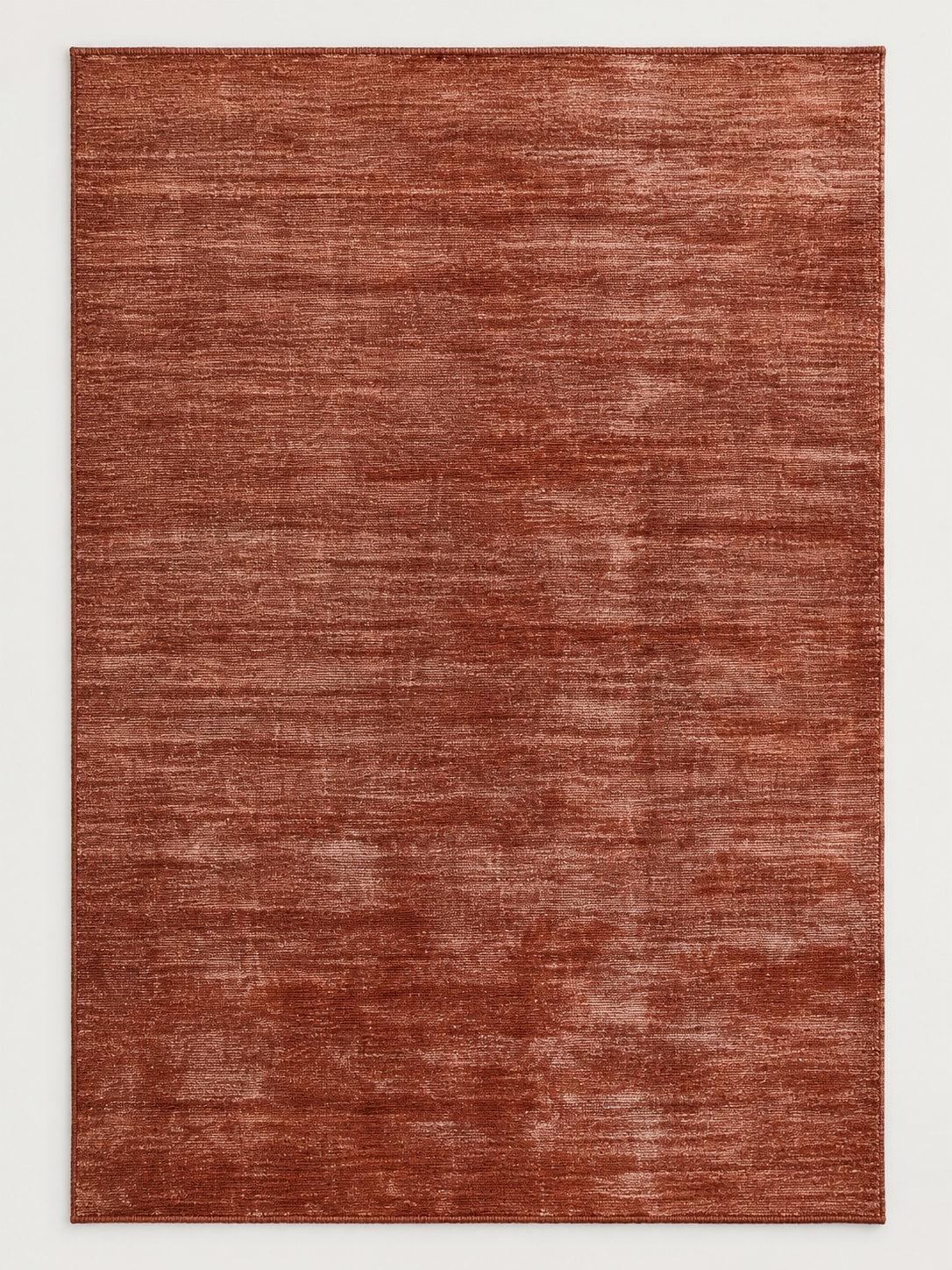 Tapis Lisière rouille — vue entière du dessus