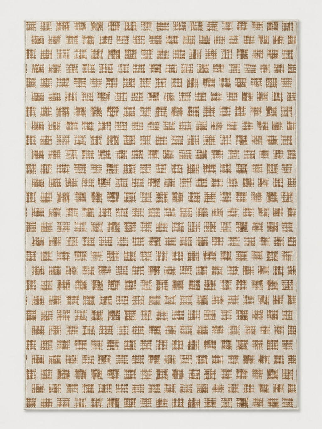 Tapis Mistral ivoire et camel — vue entière du dessus