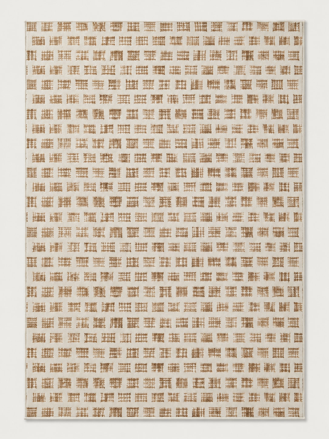 Tapis Mistral ivoire et camel — vue entière du dessus