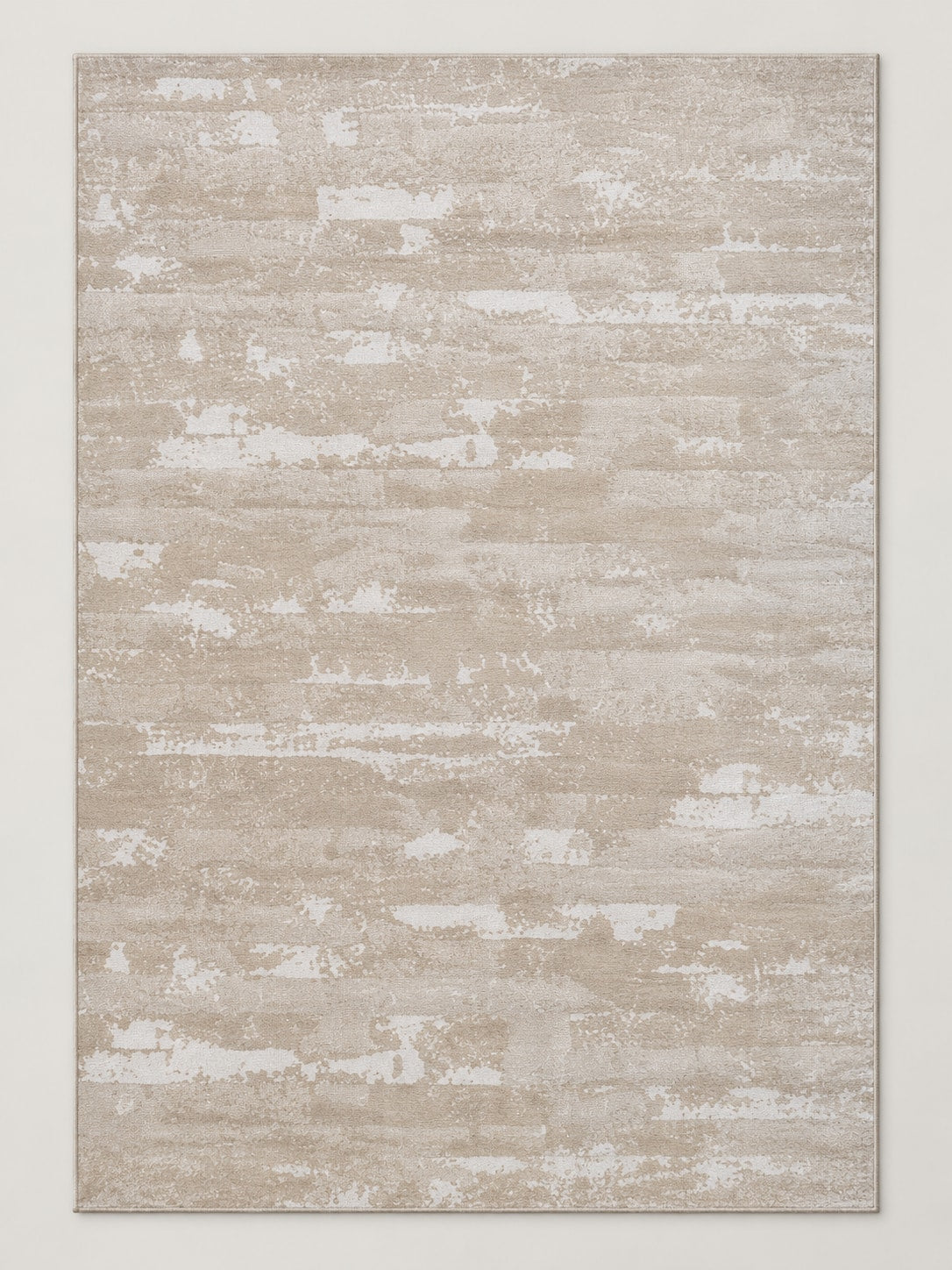 Tapis Nacre beige doré — vue entière du dessus