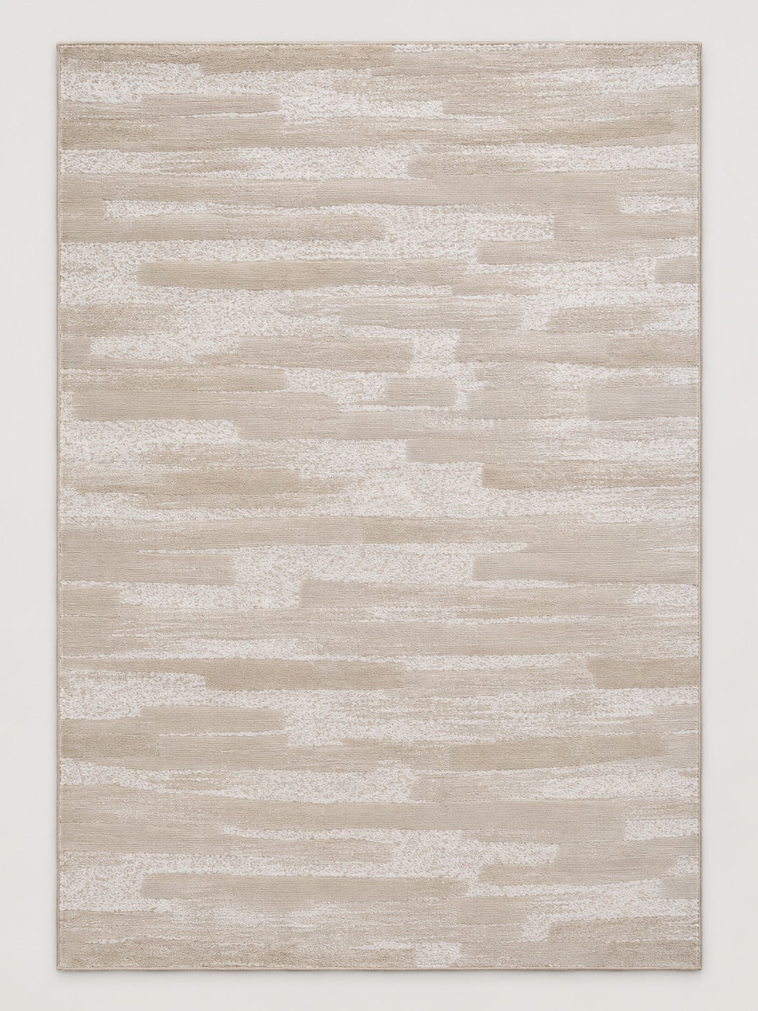 Tapis Nacre beige sable — vue entière du dessus