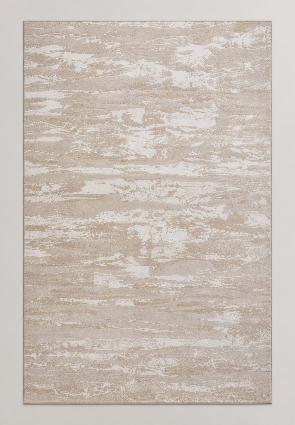 Tapis Nacre sable doré — vue entière du dessus