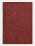 Tapis Pinède rouge rouille — vue entière du dessus