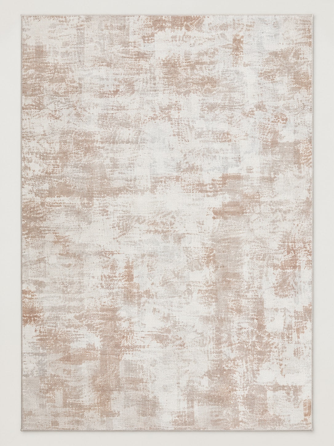 Tapis Prisme rose poudré — vue entière du dessus
