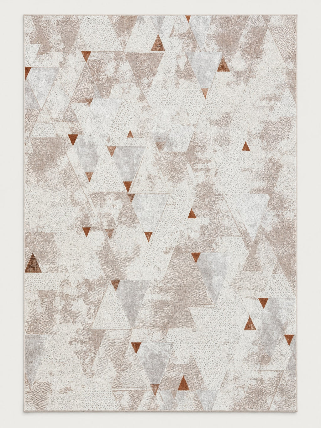 Tapis Prisme taupe — vue entière du dessus