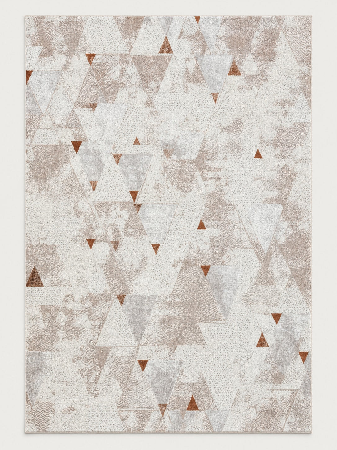 Tapis Prisme taupe — vue entière du dessus
