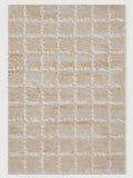 Tapis Rivage grège et bleu — vue entière du dessus