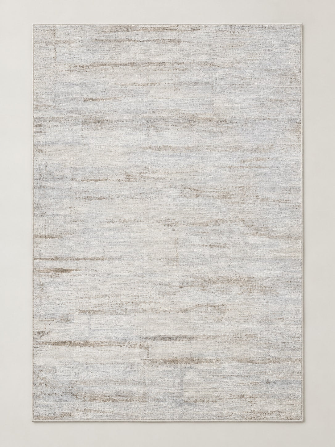 Tapis Rivage ivoire et gris — vue entière du dessus