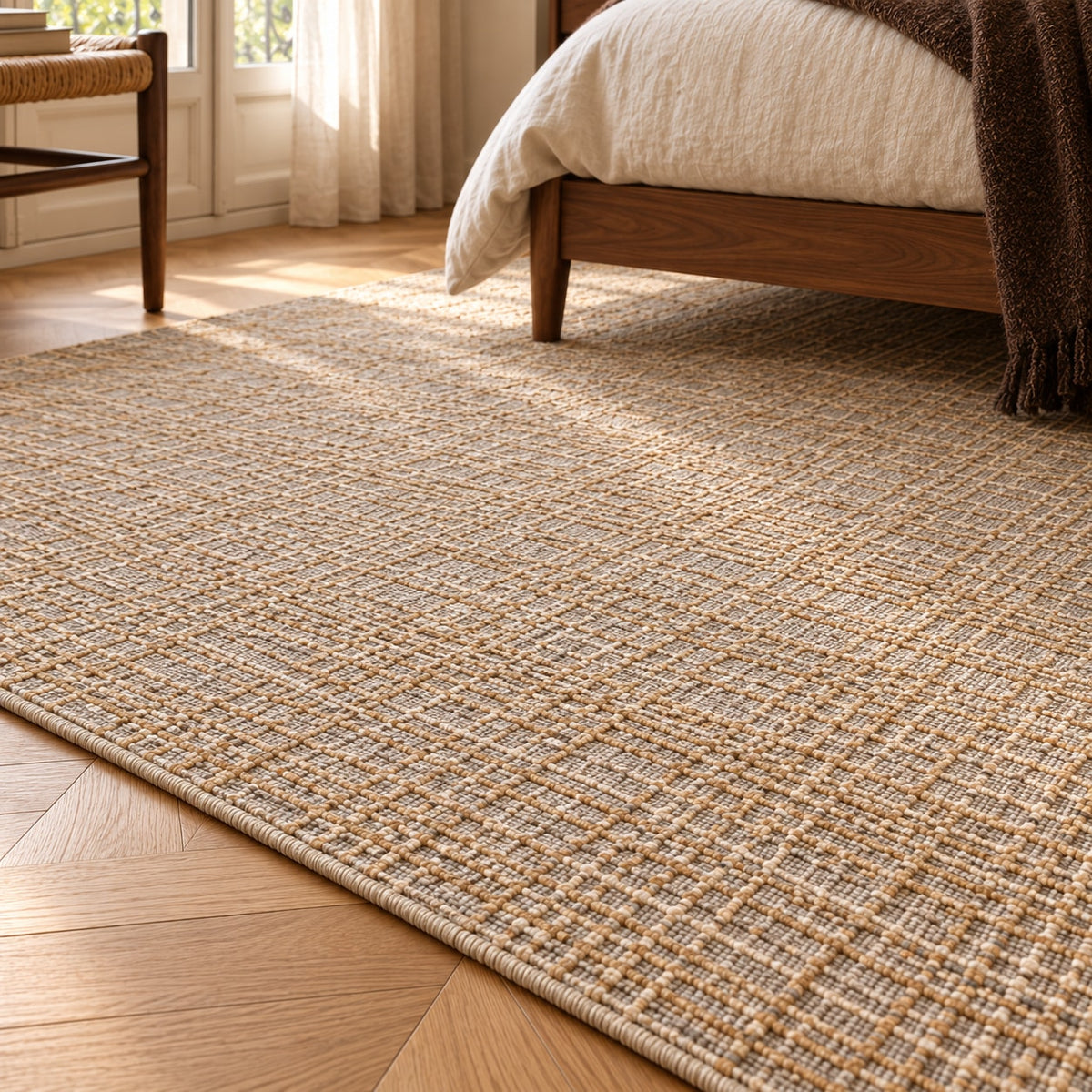 Tapis Sillon camel — vue rapprochée en situation