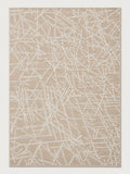 Tapis Tracé beige — vue entière du dessus